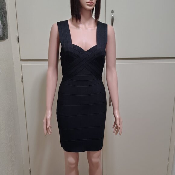 Rachael G Stretch Dress with Thick Straps in Black - Picture 4 of 12